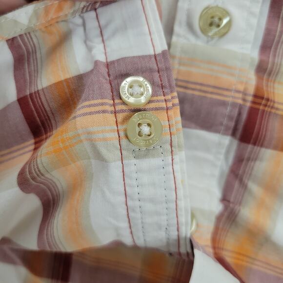 Marmot Button Up Shirt Men's Medium Short Sleeve Plaid Hiking Outdoors Camping - Picture 6 of 12